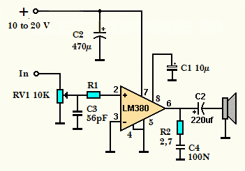 Schema amplificateur LM380